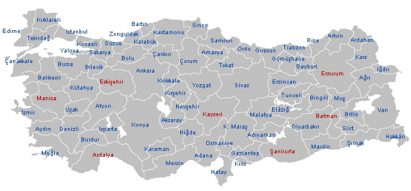 Administrativní rozdělení Turecka